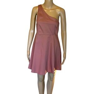 Dusty Pink Vero Moda One Shoulder Mini Dress Womens Size 10